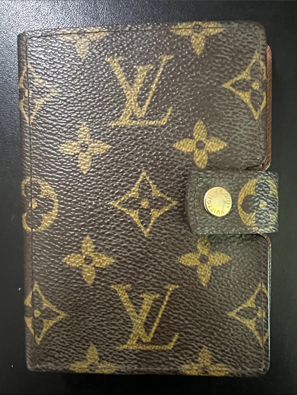 Authentic Vintage Louis Vuitton Brown Monogram Wallet (phone/other electronic)